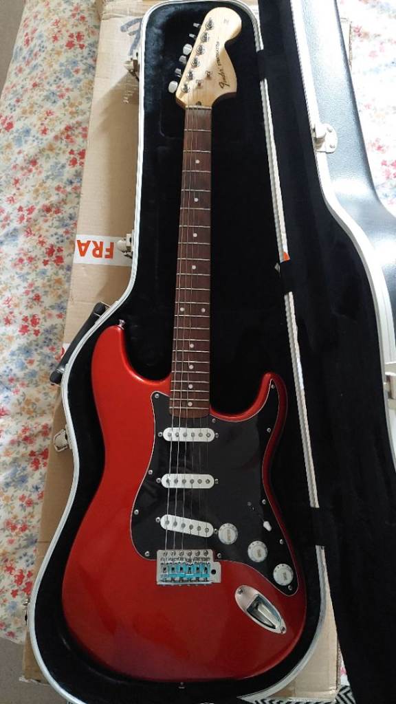 Squier Stratocaster Electric Guitar – Upgraded Pickups – Excellent Condition