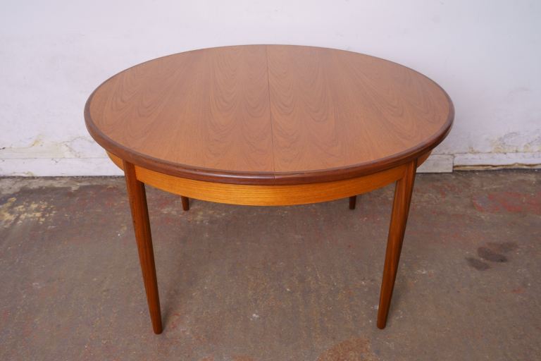 G Plan mid-century teak round extending dining table DELIVERY AVAILABLE 