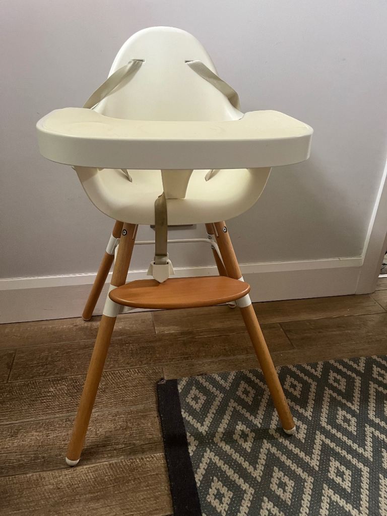 Childhome Highchair Baby Seat White 