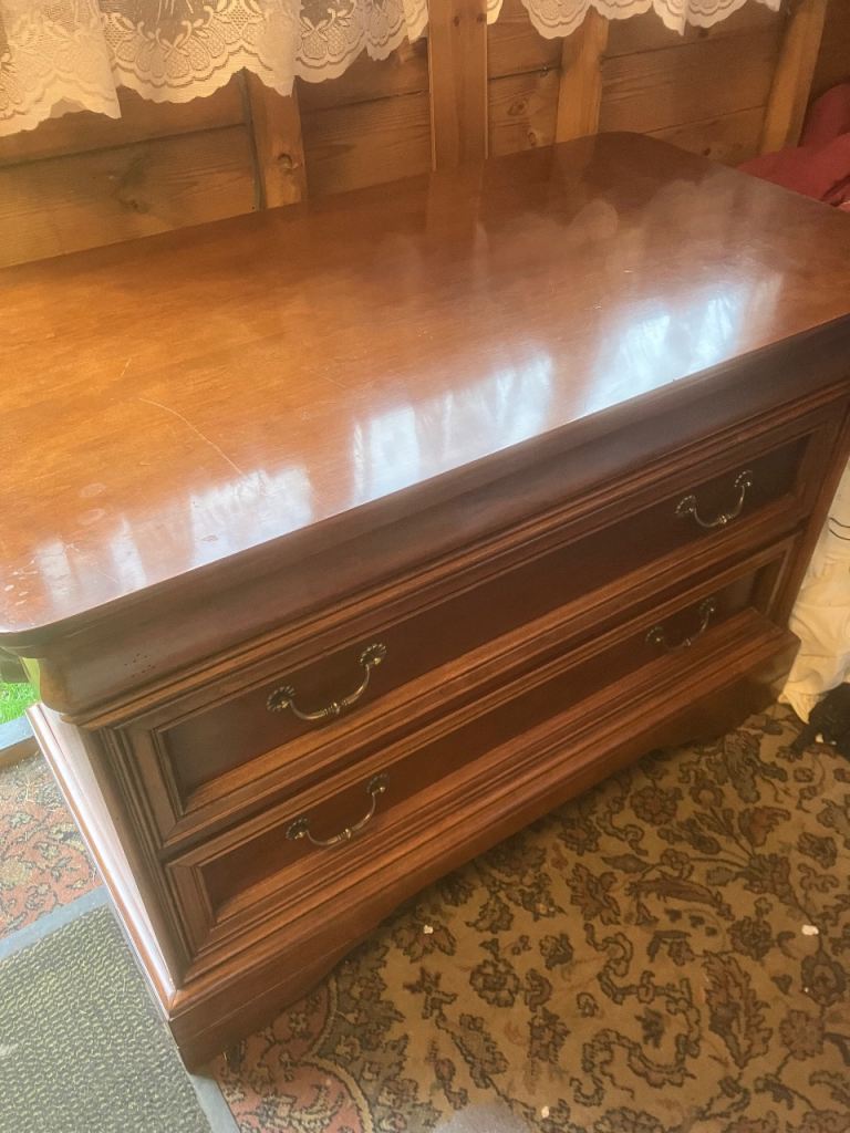 Solid mahogany blanket box 