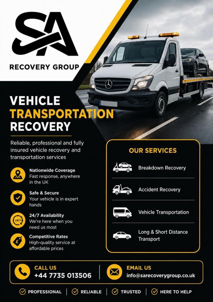 24/7 days a week, quick response recovery 