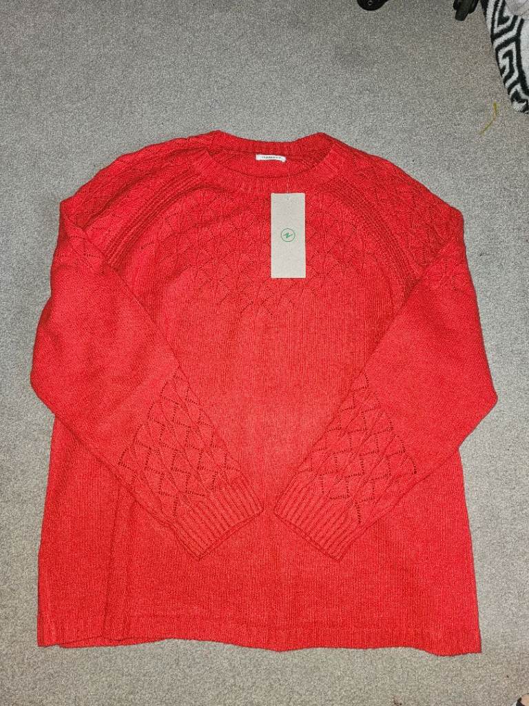 Damart red jumper size 22/24