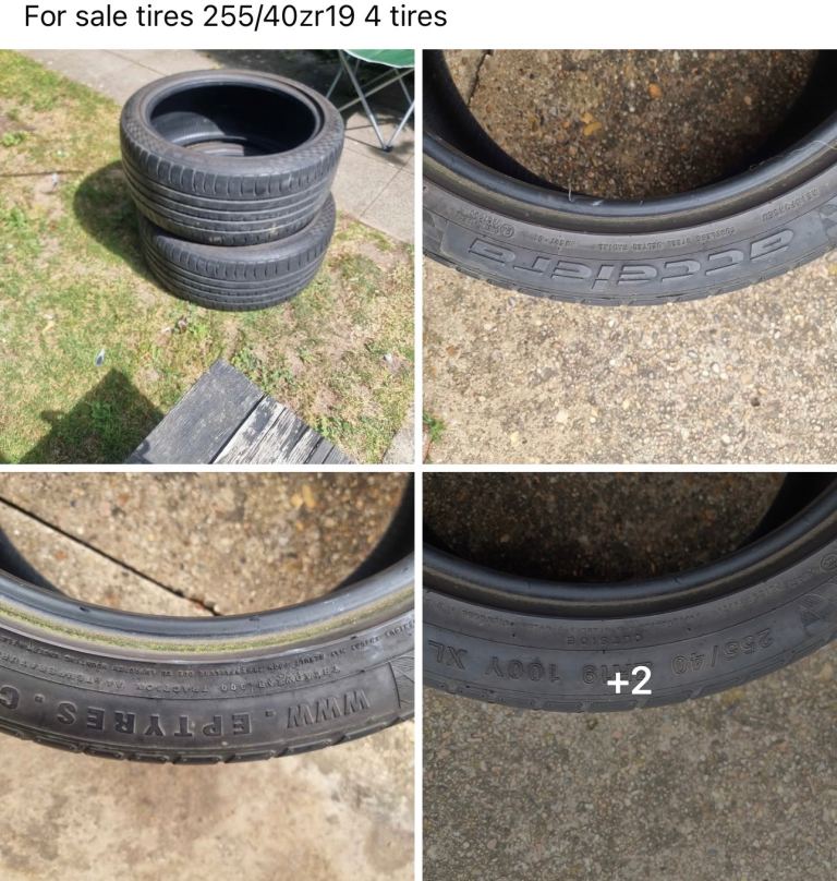 For sale tyres  255/40zr19 4 tires