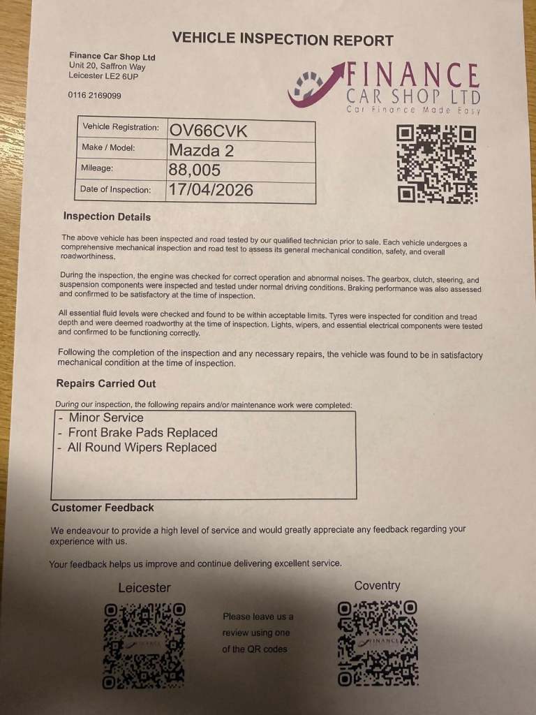 2016 Mazda Mazda2 1.5 Sport Nav 5dr HATCHBACK PETROL Manual