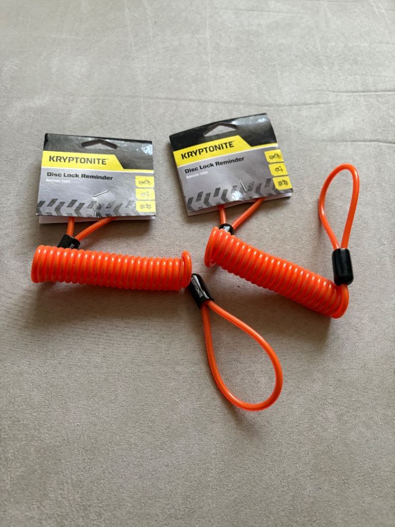 Kryptonite x 2 Bike Disc Lock Reminder Cables