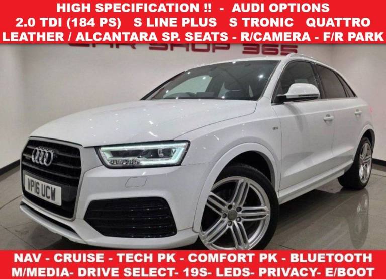 2016 16 AUDI Q3 2.0 TDI S LINE PLUS SUV 5DR S TRONIC QUATTRO EURO 6 (S/S) 184 PS