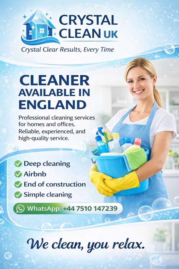 Reliable & Experienced Cleaner Available