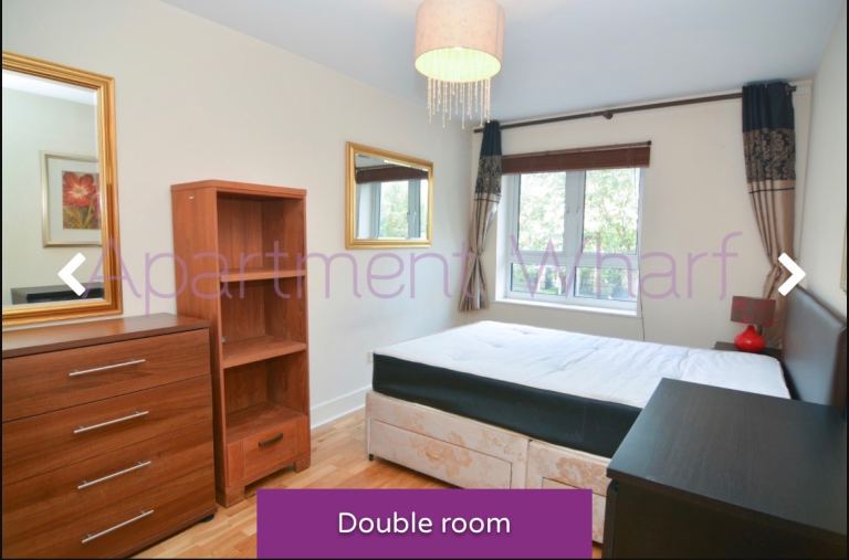 Spacious Double Room in Modern Flat with Gym/Pool