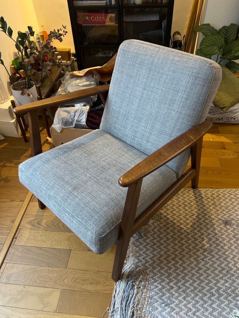 image for Grey Arm Chair - Must Go! delivery possible!