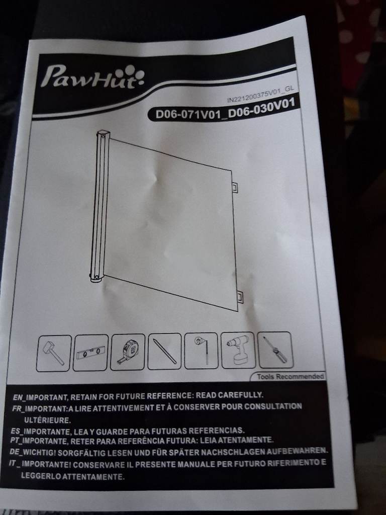 Retractable  Dog Gate Grey