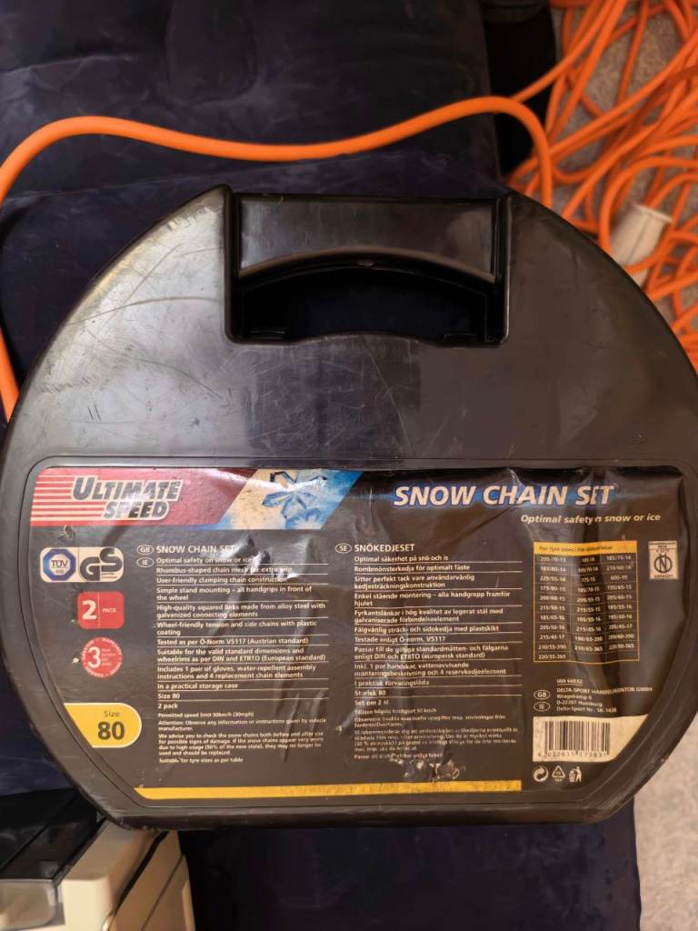 Ultimate Speed Snow Chains Size 80 – Winter Safety for Your Car