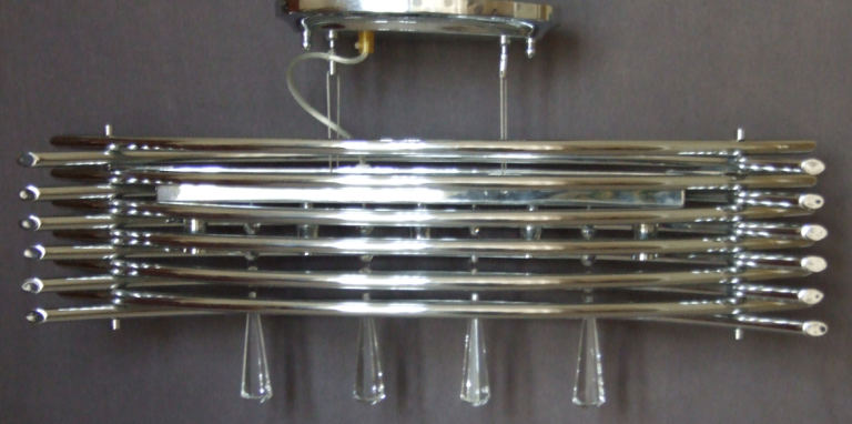 Decorative steel pendant light (a thoroughly modern take on the traditional chandelier)