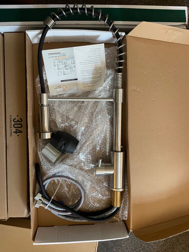 Chrome Stainless Steel pull down kitchen tap