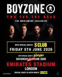 Boyzone & S club 1 X ticket £25 ONO! Emirates Stadium Friday 05.06.2026