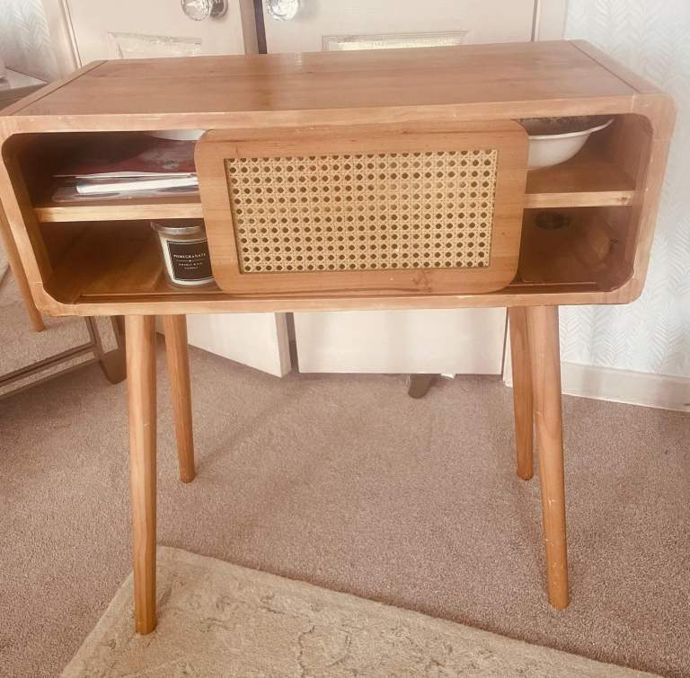 Side consul table ideal for hall lounge office shelf’s and sliding door TK Maxx 