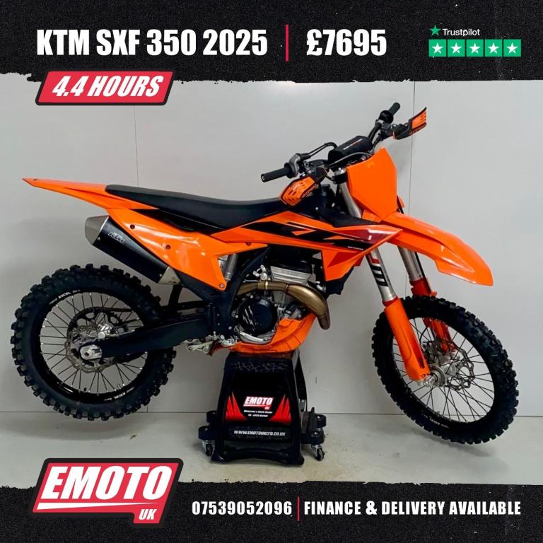 KTM SXF 350 2025 Motocross Bike 350cc 4.4 Hrs @EmotoUK - Finance Available