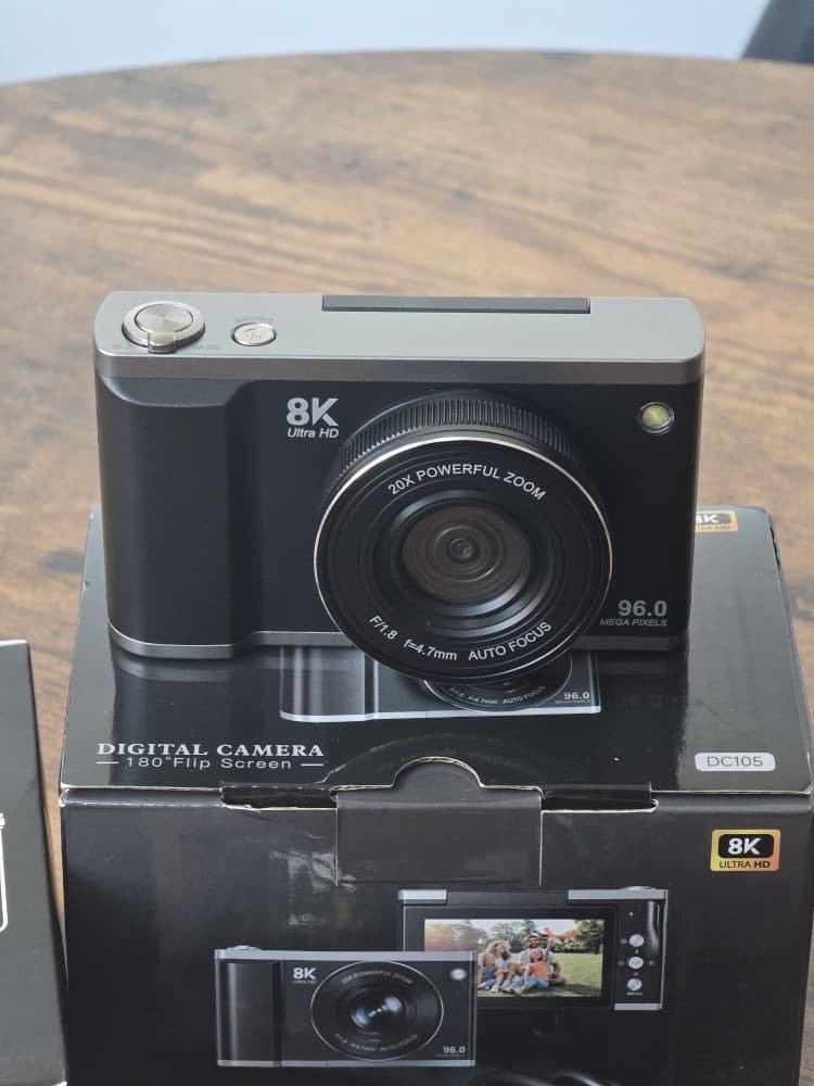 8K Ultra HD Digital Camera - New in Box with Flip Screen