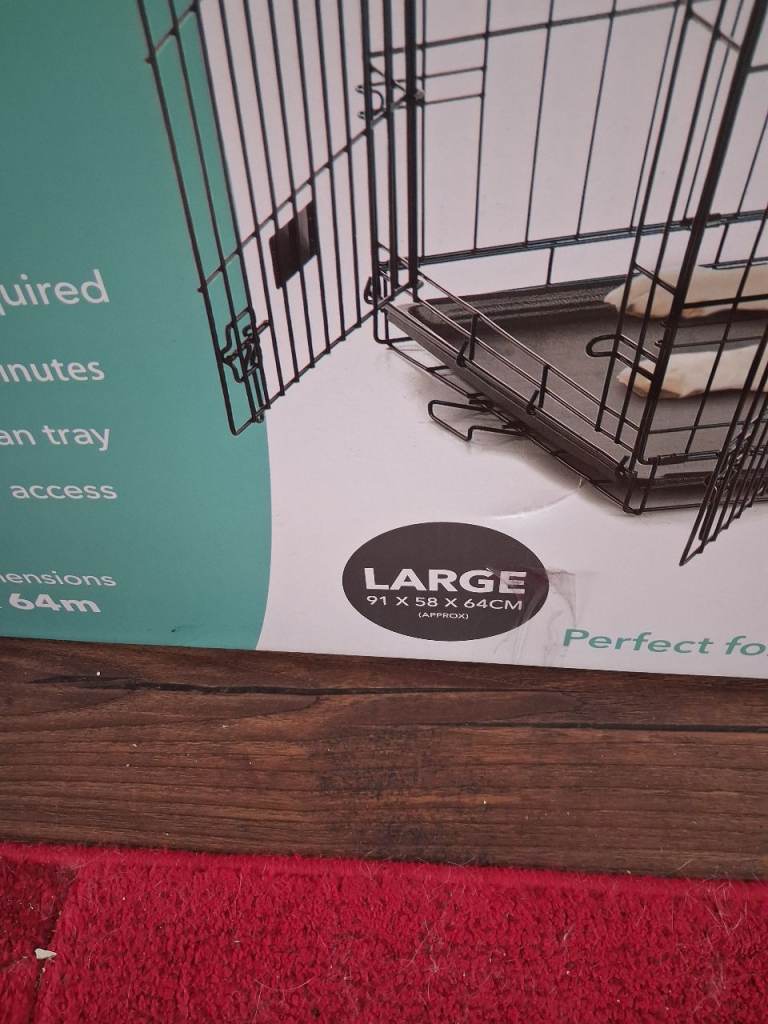 Large 2 door dog cage