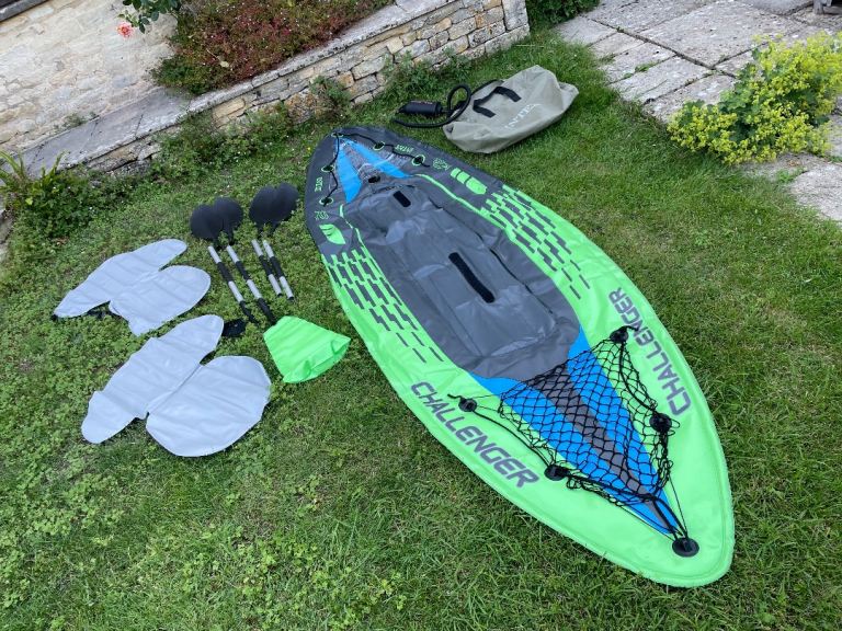 Intex Challenger K2 Inflatable Kayak Set - Good Condition