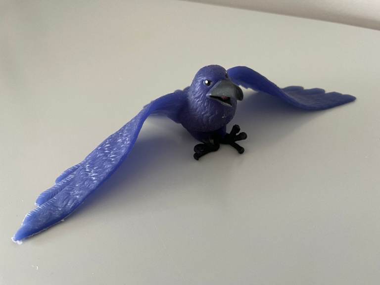 BLUE MACAW PARROT SOFT PLASTIC SQUISHY FIGURE