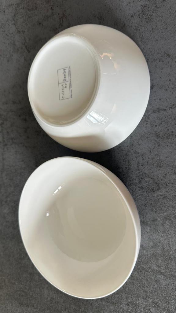 Pair of unused Denby Bone China Cereal Bowls