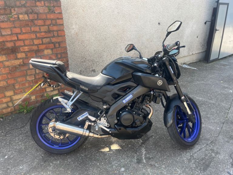 Yamaha MT-125 – Black with Blue Wheels, Good Condition