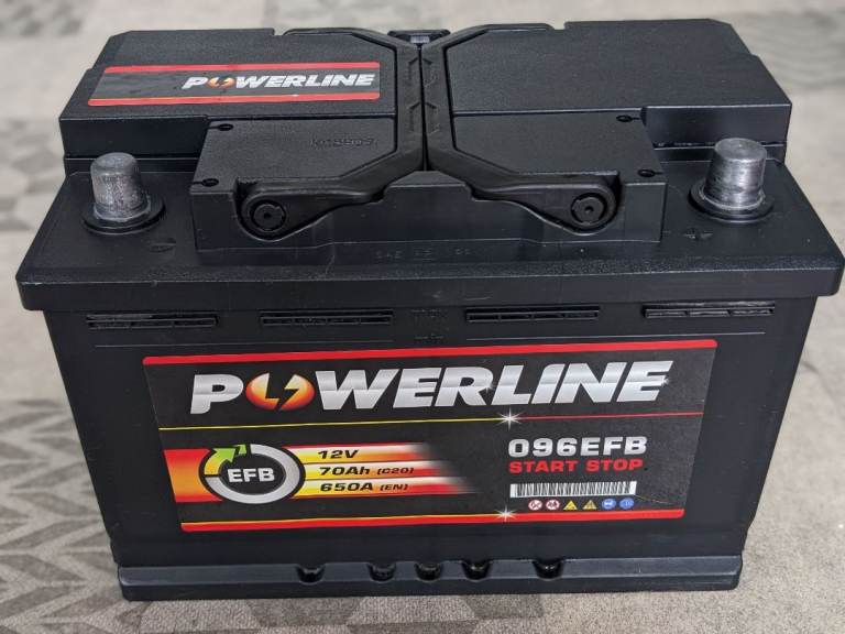 Car Battery 70Ah EFB Powerline Start Stop 096