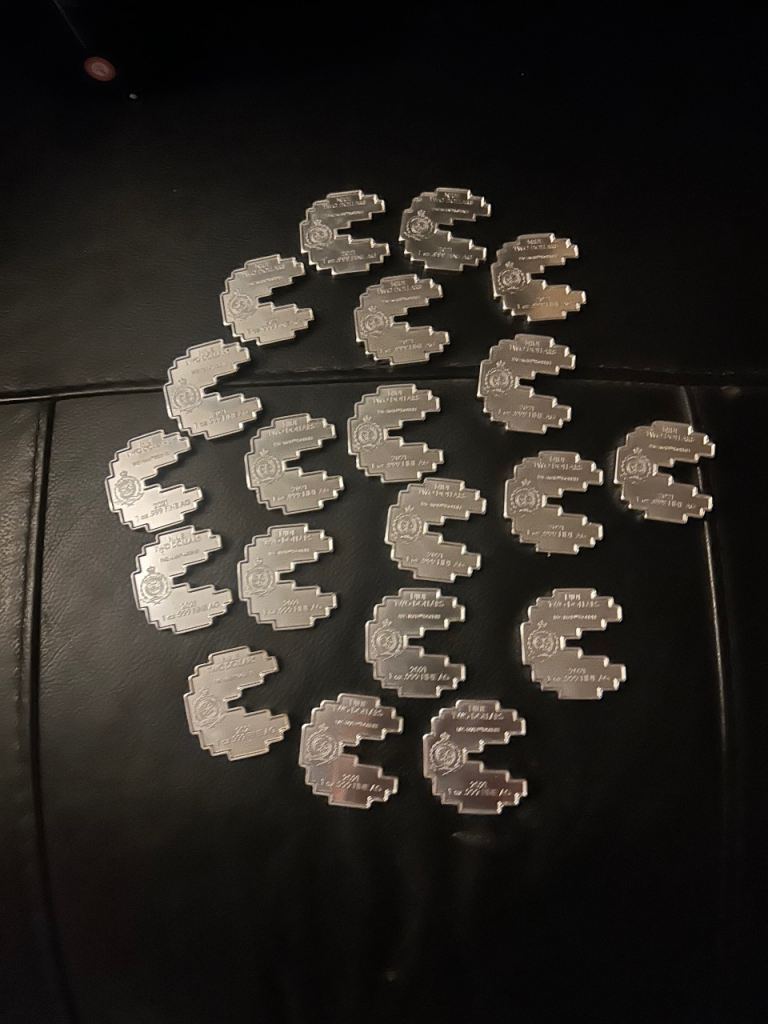 Silver 1 oz coin pac man addition x20 