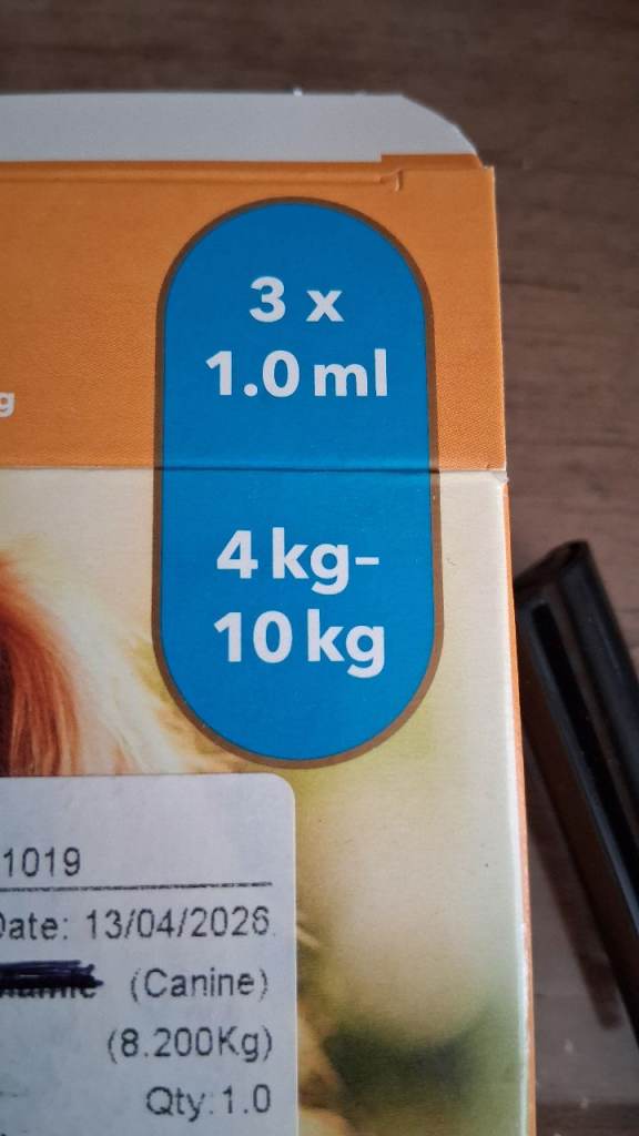 Advocate  100mg+25 mg spot-on for dogs 4kg-10kg 