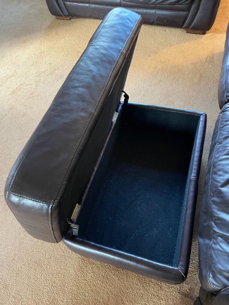 Dark Brown leather Sofa set 