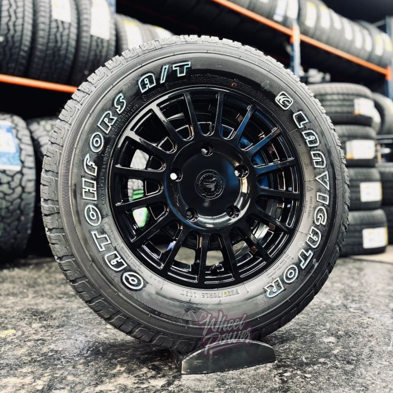 16” 5x160 Ford Transit Custom Wheels New Black Alloys All Terrain Swamper Tyres