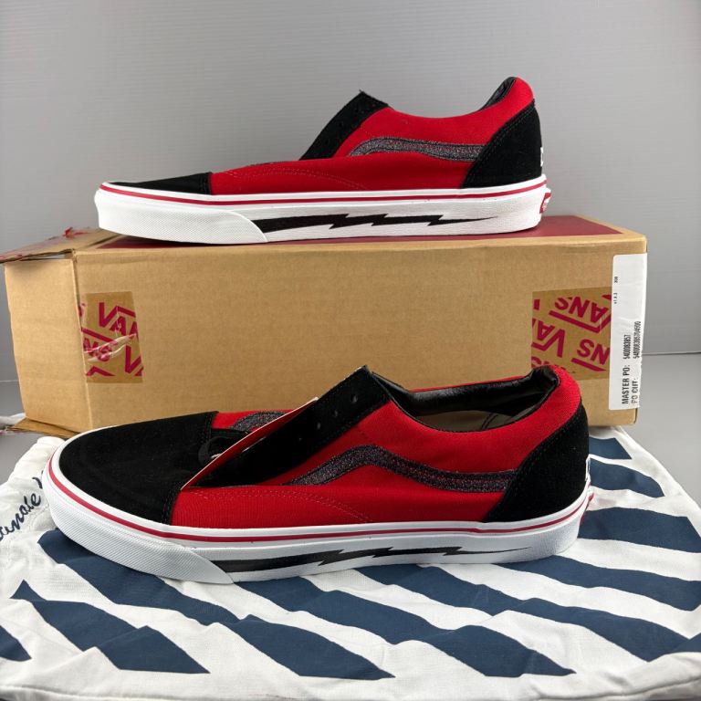 Vans Old Skool Classic Men’s Size UK 11 EU 46 Customised Suede Canvas Trainers