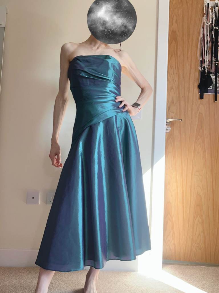 [PRICE NEGOTIABLE] truebride - iridescent strapless back buttoned bridesmaid prom dress