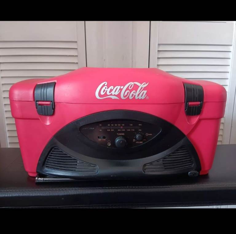 VINTAGE RARE COCA COLA RADIO ICE BOX - WORKING 80s Pepsi Retro Vintage HOME