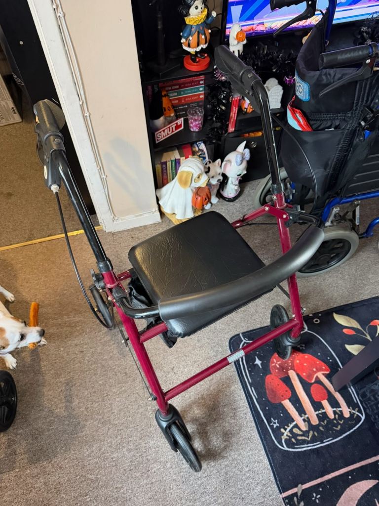 Walker with seat 