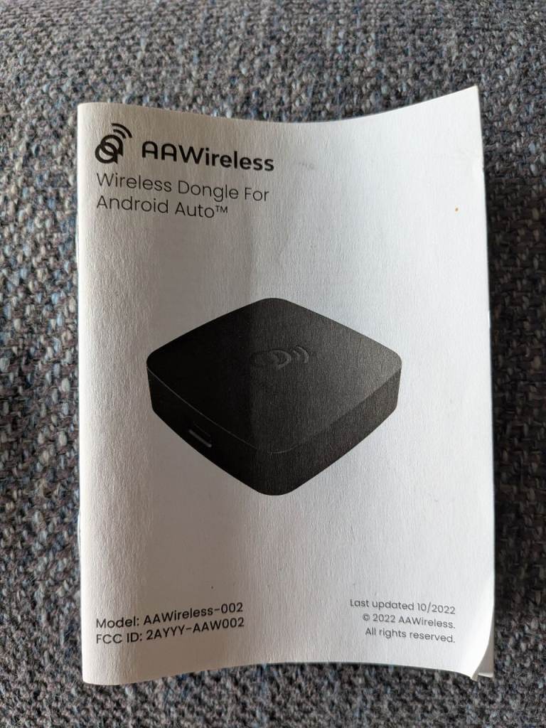 AA wireless android auto.