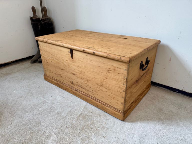 Beautiful antique pine trunk
