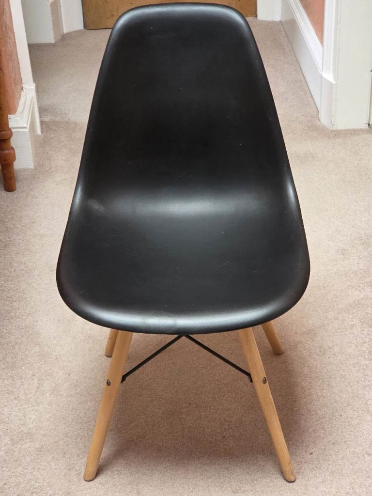Eames Style Dining Chair Black (1 only).