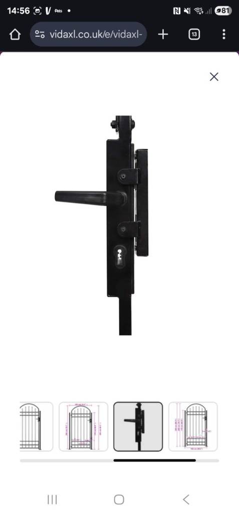 BLACK Fence Gate with Arched Top