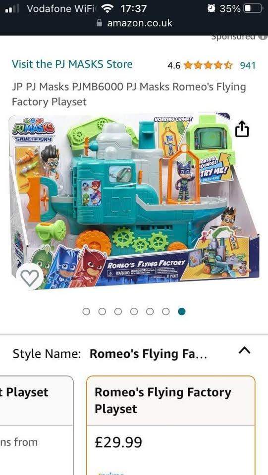 PJ Masks Romeo’s Flying Factory Playset