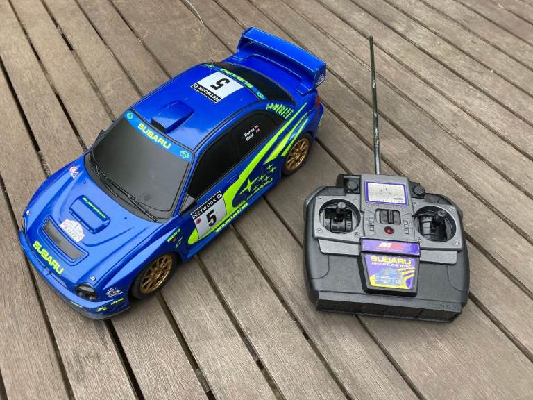 Vintage, classic MRC-made Subaru Impreza radio-controlled world rally car, Very good condition