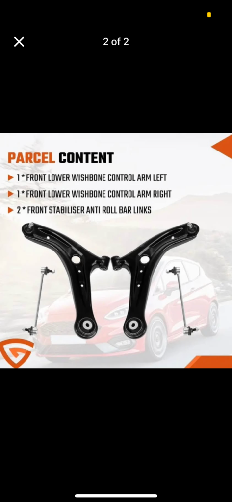 Brand new Ford fiesta x2 wishbones + antiroll bar links 1.0/1.2/1.4/1.6 petrol tdci mk7 2009 - 2018