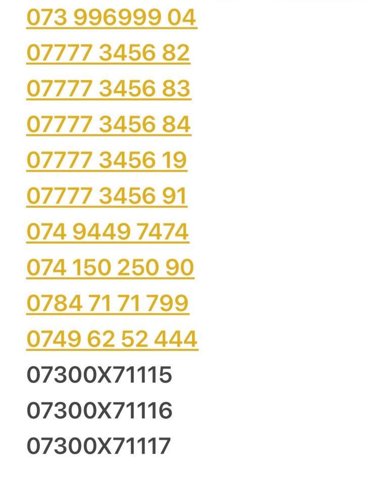 Vip business memorable mobile numbers