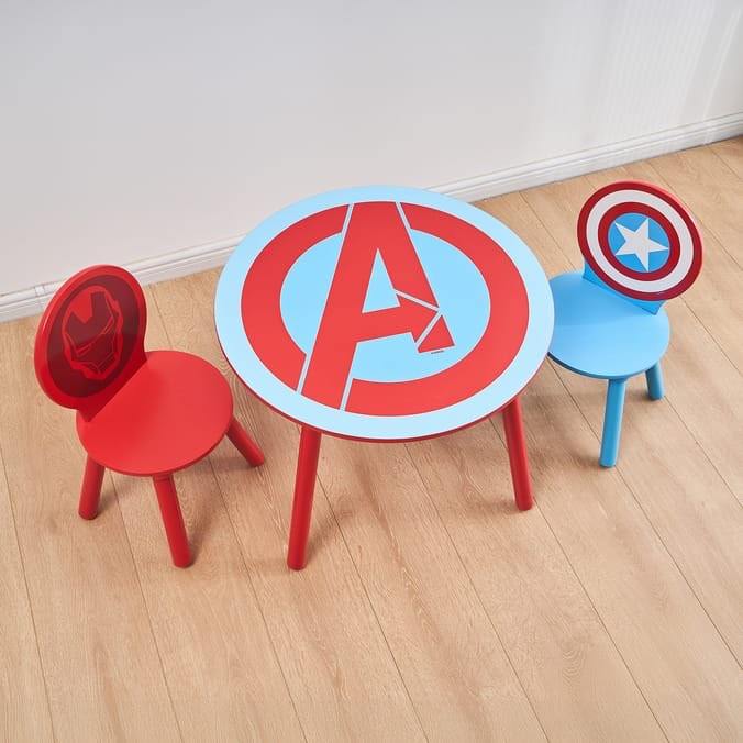 Avengers Kids Table and Two Chairs Set – Multicoloured