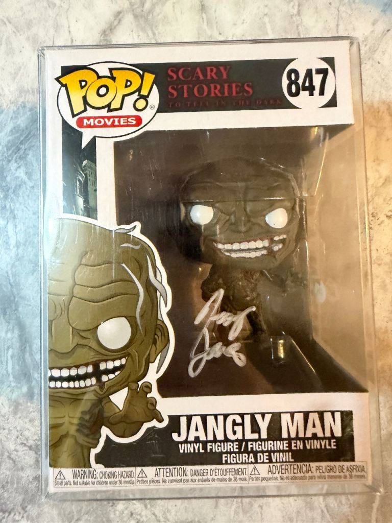 Jangly man signed and has certificate of authenticity Funko pop