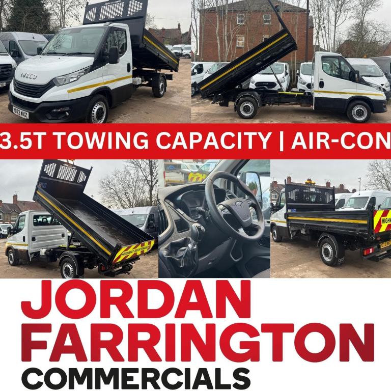 2022 72 reg IVECO DAILY RWD SRW SINGLE CAB STRONG STEEL BODY TIPPER WITH AIR-CON