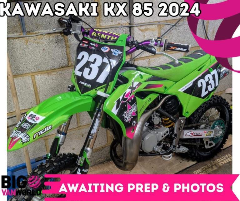 Kawasaki KX 85 2024 - Full DEP, Renthal FatBars & NewPlastics
