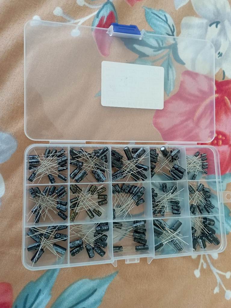 New Electronic Capacitors Assortment Kit in Storage Box