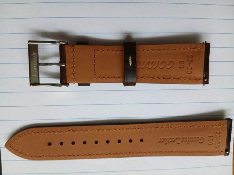 Leather watch strap 22mm lug fitting