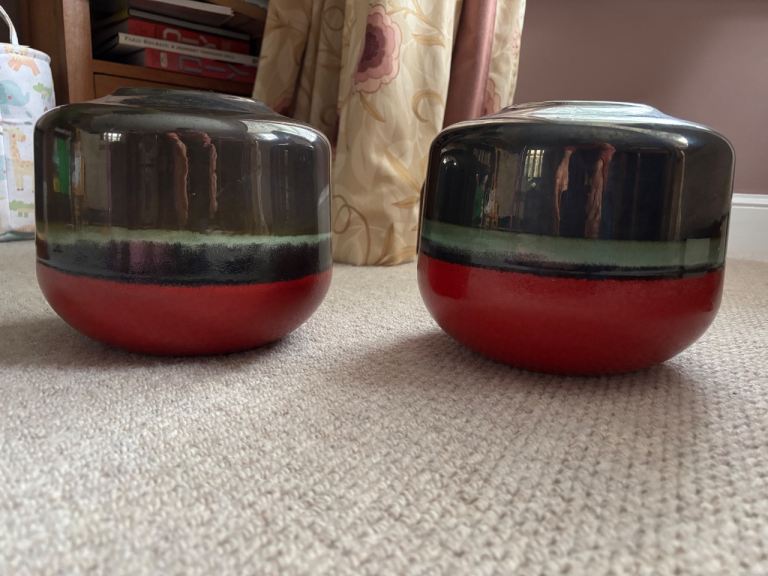 Pair of Glazed Pots